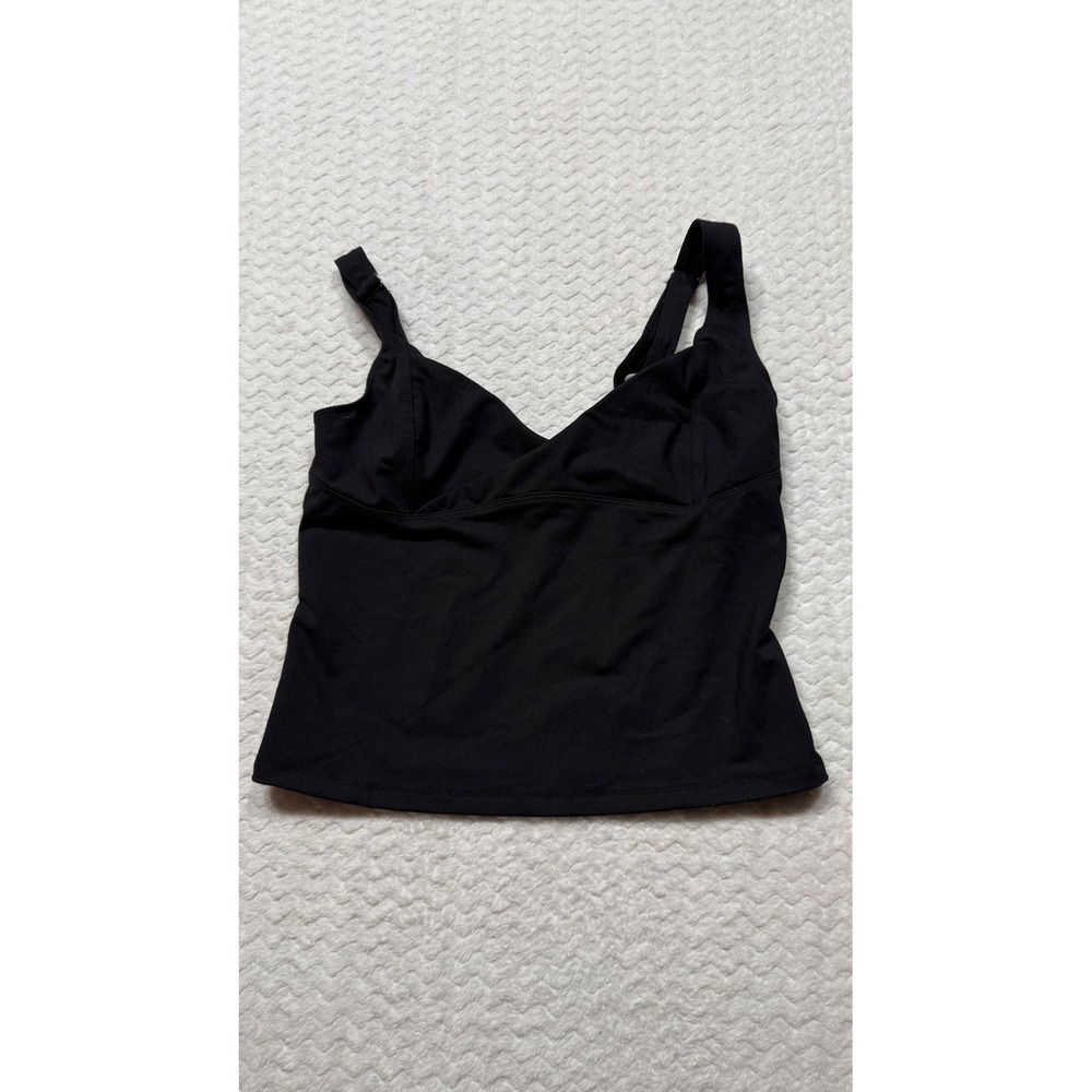 Natural Life Womens Black V-Neck Adjustable Strap Camisole Tank Top Small